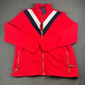Tommy Hilfiger Red‎ Zip Up Jacket Track Jacket Size L Women